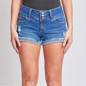 Women's Buttlift Cuffed Raw Edge Shorts